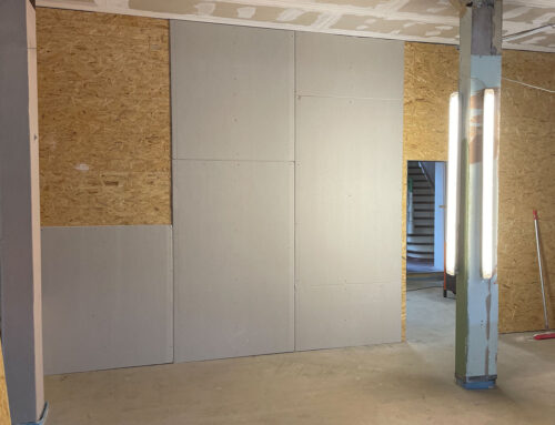 Ladenbau, Herstellung von Trockenbauwänden